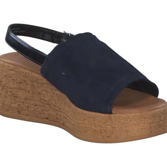 Tamaris 28393-42, Plateau-Sandaletten, Damen, NAVY