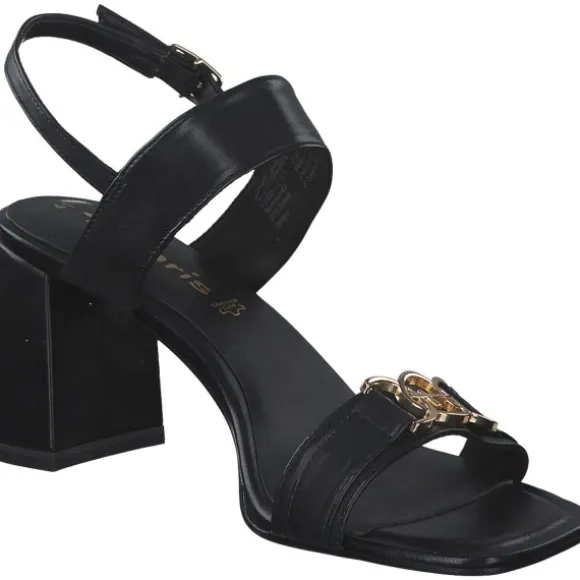 Tamaris 28333, Plateau-Sandaletten, Damen, Schwarz