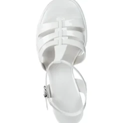 Tamaris 28031, Plateau-Sandaletten, Damen, WHITE PATENT