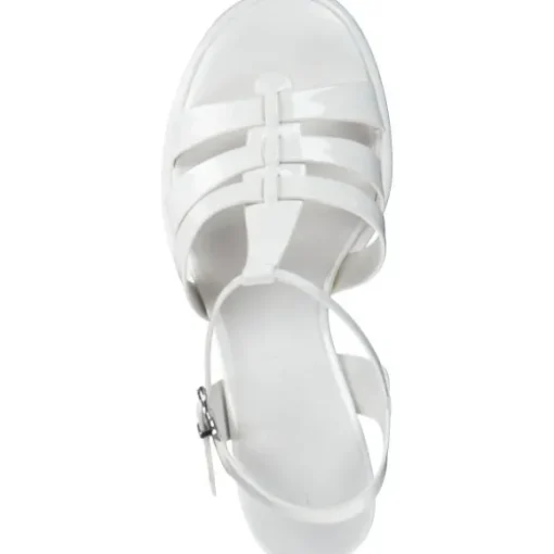 Tamaris 28031, Plateau-Sandaletten, Damen, WHITE PATENT