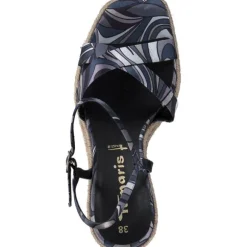 Tamaris 28063-30, Plateau-Sandaletten, Damen, BLACK COMB