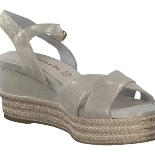 Tamaris 28001, Plateau-Sandaletten, Damen, Grau