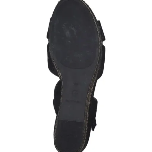 Tamaris 28001, Plateau-Sandaletten, Damen, Schwarz