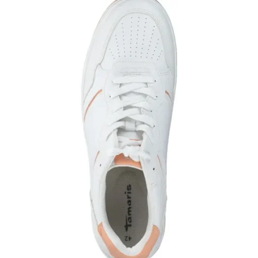 Tamaris 23729, Schnürschuhe, Damen, white/orange
