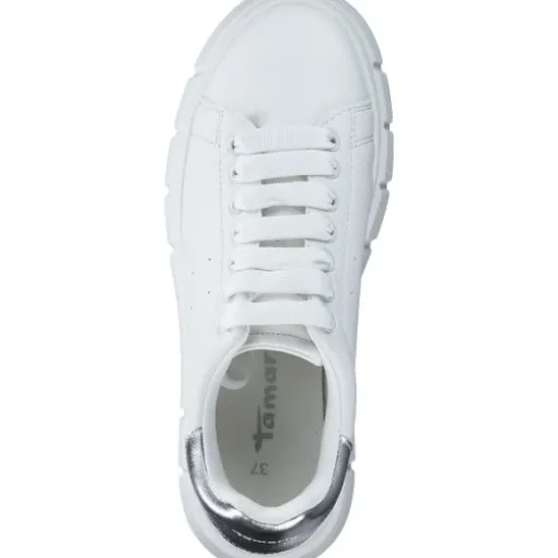 Tamaris 23743, Schnürschuhe, Damen, WHITE/SILVER