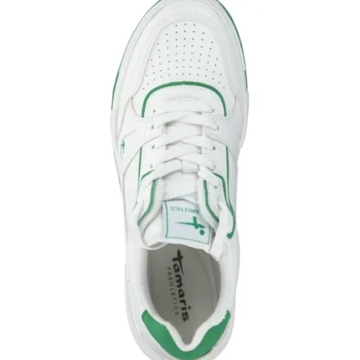 Tamaris 23720, Schnürschuhe, Damen, WHITE/GREEN