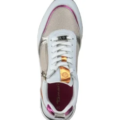 Tamaris 23732, Schnürschuhe, Damen, WHITE/LT.GOLD