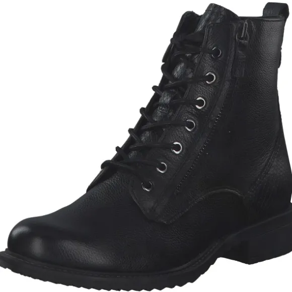 Tamaris 25211, Schnürstiefeletten, Damen, Schwarz