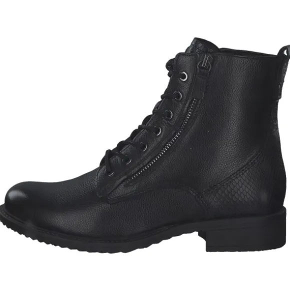 Tamaris 25211, Schnürstiefeletten, Damen, Schwarz