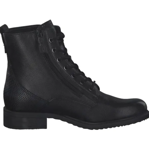 Tamaris 25211, Schnürstiefeletten, Damen, Schwarz