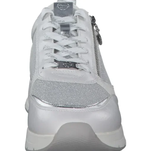 Tamaris 23732, Sneakers Low, Damen, WHT/SILVER COM