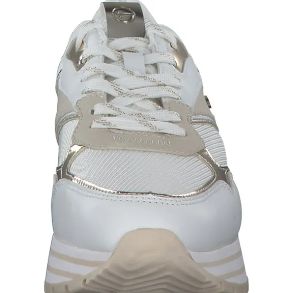 Tamaris 23706, Sneakers Low, Damen, WHT/LT. GOLD