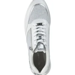 Tamaris 23732, Sneakers Low, Damen, WHT/SILVER COM