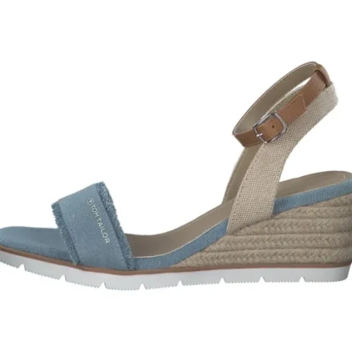 Tom Tailor 5390040017, Plateau-Sandaletten, Damen, sky
