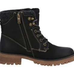 Tom Tailor 4290100023, Schnürstiefel, Damen, Black