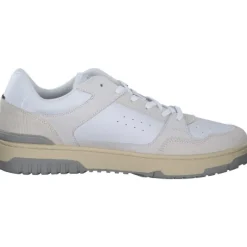 Tommy Hilfiger FM0FM05215YBS TH BASKET STREET LTH, Klassische- & Business Schuhe, Herren, Weiß (Whit