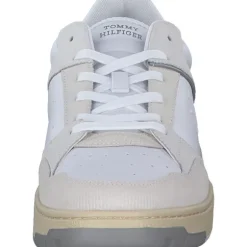 Tommy Hilfiger FM0FM05215YBS TH BASKET STREET LTH, Klassische- & Business Schuhe, Herren, Weiß (Whit
