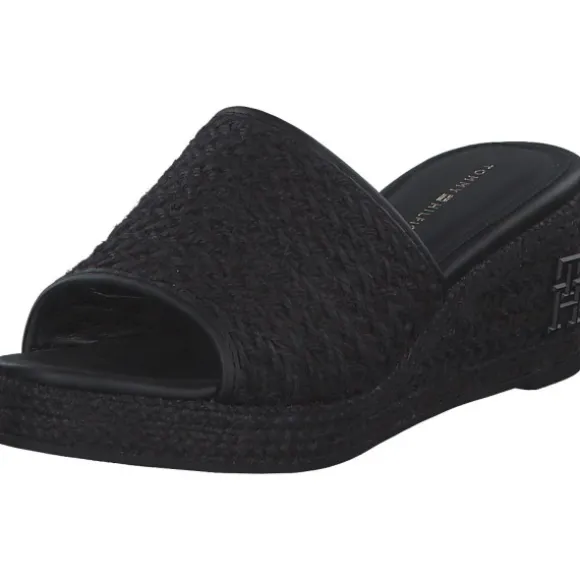 Tommy Hilfiger FW0FW07927, Plateau-Pantoletten, Damen, black