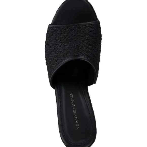Tommy Hilfiger FW0FW07927, Plateau-Pantoletten, Damen, black