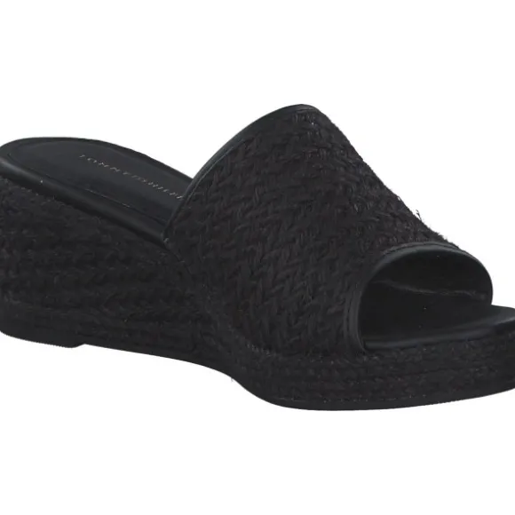 Tommy Hilfiger FW0FW07927, Plateau-Pantoletten, Damen, black