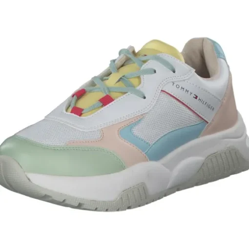 Tommy Hilfiger T3A9-32740, Schnürschuhe, Kinder, bianco/multicolor