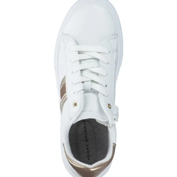 Tommy Hilfiger T3A9-32703, Schnürschuhe, Kinder, bianco/platino