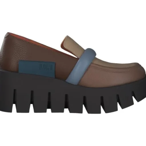 Unisa Grip Loafer Mid, Slipper, Damen, Braun