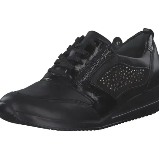 Waldläufer 980006-407/001, Schnürschuhe, Damen, schwarz-lack