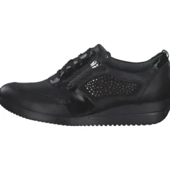 Waldläufer 980006-407/001, Schnürschuhe, Damen, schwarz-lack