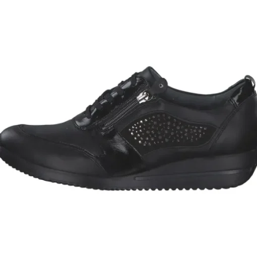 Waldläufer 980006-407/001, Schnürschuhe, Damen, schwarz-lack