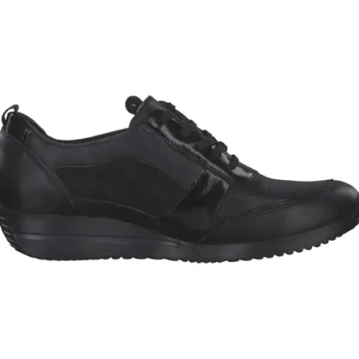 Waldläufer 980006-407/001, Schnürschuhe, Damen, schwarz-lack