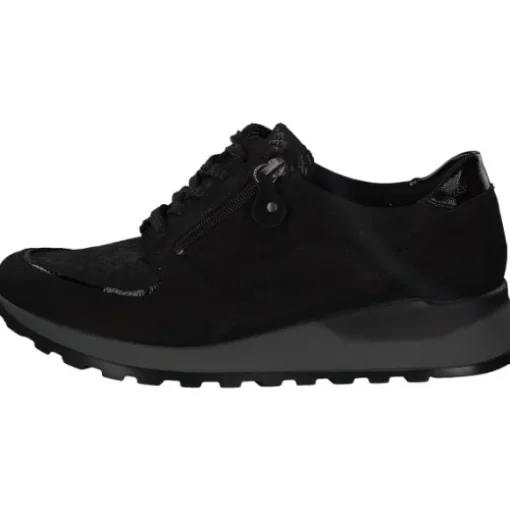 Waldläufer Hiroko Soft H64007, Sneakers Low, Damen, Schwarz (Silver)