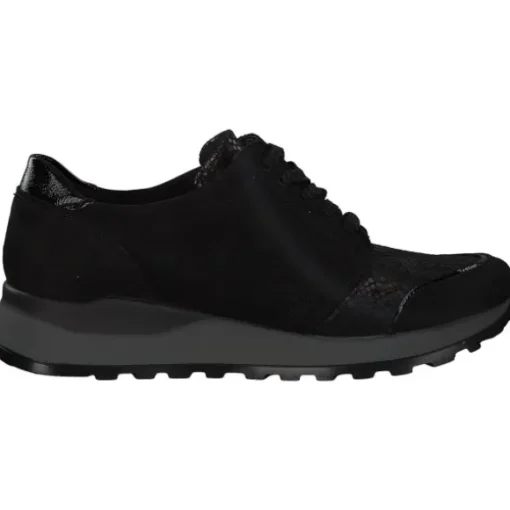 Waldläufer Hiroko Soft H64007, Sneakers Low, Damen, Schwarz (Silver)