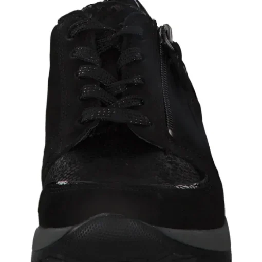 Waldläufer Hiroko Soft H64007, Sneakers Low, Damen, Schwarz (Silver)