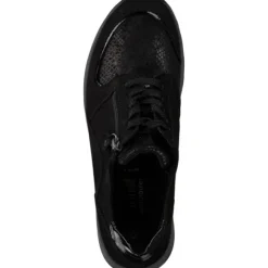 Waldläufer Hiroko Soft H64007, Sneakers Low, Damen, Schwarz (Silver)